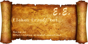 Elekes Erzsébet névjegykártya