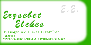 erzsebet elekes business card